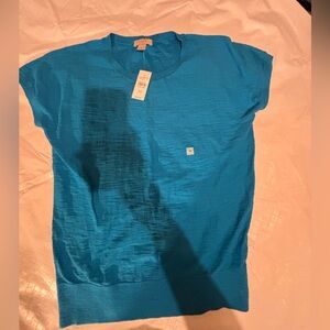 LOFT Vibrant Blue Knit Top Size Medium NWT